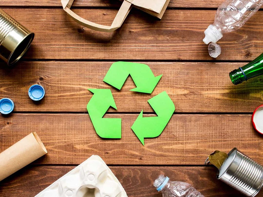 Illustrasjon av ikon av resirkulering og avfall